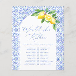 彼女はむしろレモンのイタリアンブライダルシャワーゲーム