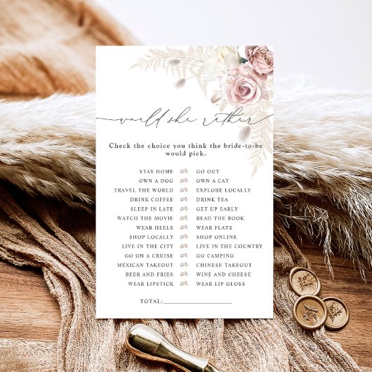 彼女はむしろ埃っぽいバラブライダルシャワーゲーム