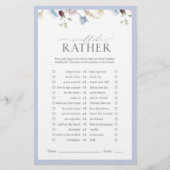 彼女はむしろ埃っぽい青いワイルドフラワーシャワーゲームを (正面)