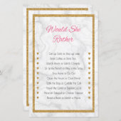 彼女はむしろ大理石の金ゴールドブライダルシャワーゲーム (正面/裏面)