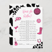 彼女はむしろ女性のカーボーイディスコバチェロレッテ エンクロージャーカード (正面/裏面)