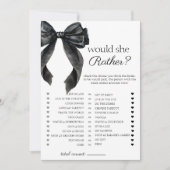 彼女はむしろ弓のブライダルシャワーのゲームカード 招待状 (正面)