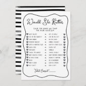 彼女はむしろ手描きのブライダルシャワーゲーム 招待状 (正面/裏面)