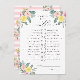 彼女はむしろ明るいカクテルのブライダルゲーム エンクロージャーカード