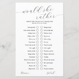 彼女はむしろ書道のブライダルシャワーゲーム