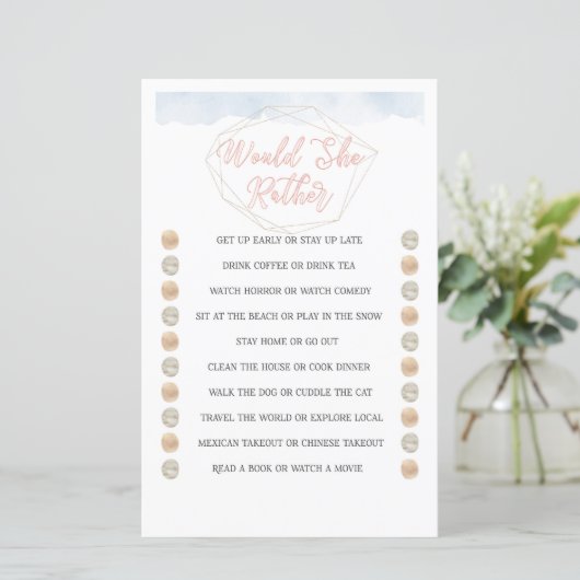 彼女はむしろ植物的なブライダルシャワーの試合を (スタンド正面)