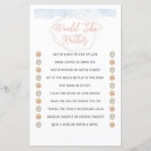 彼女はむしろ植物的なブライダルシャワーの試合を (正面)