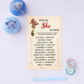 彼女はむしろ消防士の赤ん坊のシャワーのオウムゲームカードを チラシ (シングル)