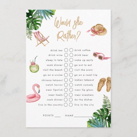 彼女はむしろ熱帯地方の逃避バチェロレッテだろうか エンクロージャーカード (正面)