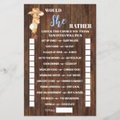 彼女はむしろ男の子のシャワーのゲームカードをカウボーイしたい チラシ (正面)