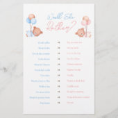 彼女はむしろ男の子の双子テディベアのゲーム チラシ (正面)