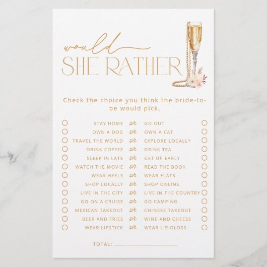 彼女はむしろ真珠のブライダルシャワー (正面)