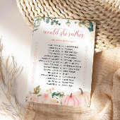 彼女はむしろ秋の赤ちゃんシャワーゲームカードを望む 招待状