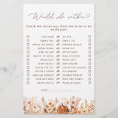 彼女はむしろ秋カボチャブライダルシャワーゲーム (正面)