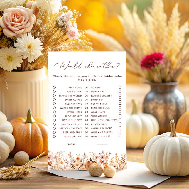 彼女はむしろ秋カボチャブライダルシャワーゲーム (クリエイターアップロード済み)