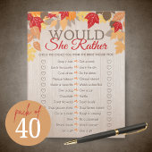 彼女はむしろ秋ブライダルシャワーのゲームパック ノートパッド