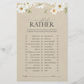 彼女はむしろ素朴デイジーブライダルシャワーゲーム (正面)