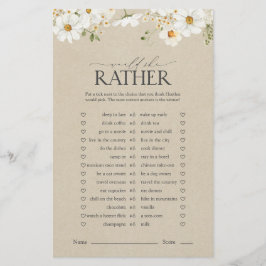 彼女はむしろ素朴デイジーブライダルシャワーゲーム