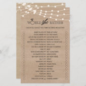 彼女はむしろ素朴ブライダルシャワーゲームを望む (正面/裏面)