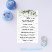 彼女はむしろ緑の赤ん坊のシャワーゲームカードを チラシ (シングル)