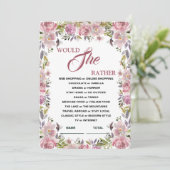 彼女はむしろ薄紫フローラブライダルシャワーゲーム私 招待状 (スタンド正面)
