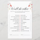 彼女はむしろ赤い水色のブライダルシャワーゲーム (正面)