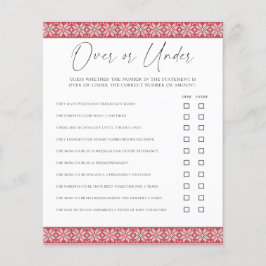 彼女はむしろ赤ちゃんシャワーのゲームの上と下/彼女は