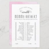 彼女はむしろ赤ちゃんシャワーのゲームを望む (正面/裏面)