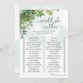 彼女はむしろ赤ちゃんシャワーのゲームを望む 招待状 (正面/裏面)