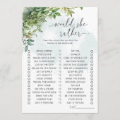 彼女はむしろ赤ちゃんシャワーのゲームを望む 招待状 (正面)