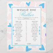 彼女はむしろ赤ちゃんシャワーのゲーム チラシ (正面)