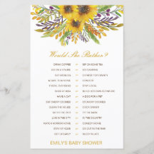 彼女はむしろ赤ちゃんシャワーゲーム印刷