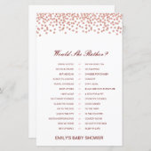 彼女はむしろ赤ちゃんシャワーゲーム印刷 (正面/裏面)