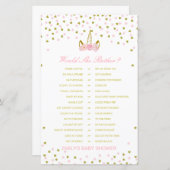 彼女はむしろ赤ちゃんシャワーゲーム印刷 (正面/裏面)