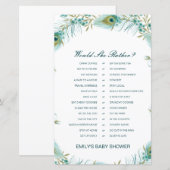 彼女はむしろ赤ちゃんシャワーゲーム印刷 (正面/裏面)