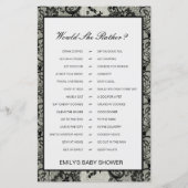 彼女はむしろ赤ちゃんシャワーゲーム印刷 (正面)