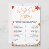 彼女はむしろ赤ん坊のシャワーゲーム小さなカボチャ 招待状 (正面)