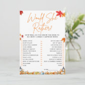 彼女はむしろ赤ん坊のシャワーゲーム小さなカボチャ 招待状 (スタンド正面)