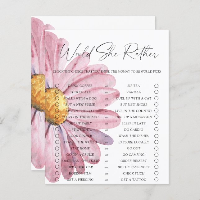 彼女はむしろ野花のデイジー試合を (正面/裏面)