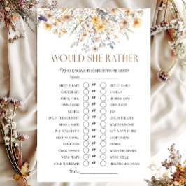 彼女はむしろ野花のブライダルシャワー試合を