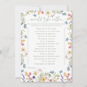 彼女はむしろ野花のブライダルシャワー試合を 招待状 (正面)