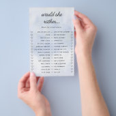 彼女はむしろ雲9青いブライダルシャワーゲーム チラシ (ハンドル)