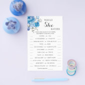 彼女はむしろ青いブライダルシャワーのゲームカード チラシ (シングル)