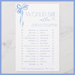 彼女はむしろ青い弓のブライダルシャワーゲーム