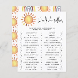 彼女はむしろ – 赤ちゃんシャワーのゲーム