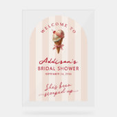 『彼女はもうすぐ結婚』ウェルカムボード ブライズシャワー アクリルサイン (正面)