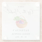 彼女はもう恋愛市場から撤退した ファーマーズマーケット ブライダルシャワー ガラスコースター (裏面)