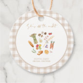 彼女はもう恋愛市場から撤退した フラワーブライダルシャワーテーマ フェイバータグ (正面)