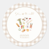 彼女はもう恋愛市場から撤退した フラワーブライダルシャワー ラウンドシール (正面)