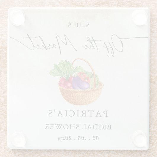 彼女はもう恋愛市場に出ていない ファーマーズマーケットの結婚前お披露目パーティー ガラスコースター (裏面)